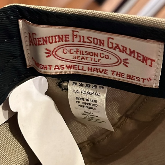 Filson Duckbill Cap Hat new khaki Made in the USA One Size Men’s - Picture 8 of 10